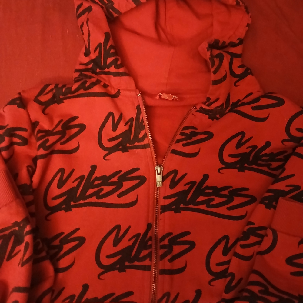 Guess Red Hoodie with Black Logo